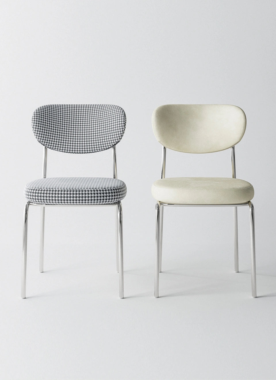 Mid-century chrome chair (2Color)