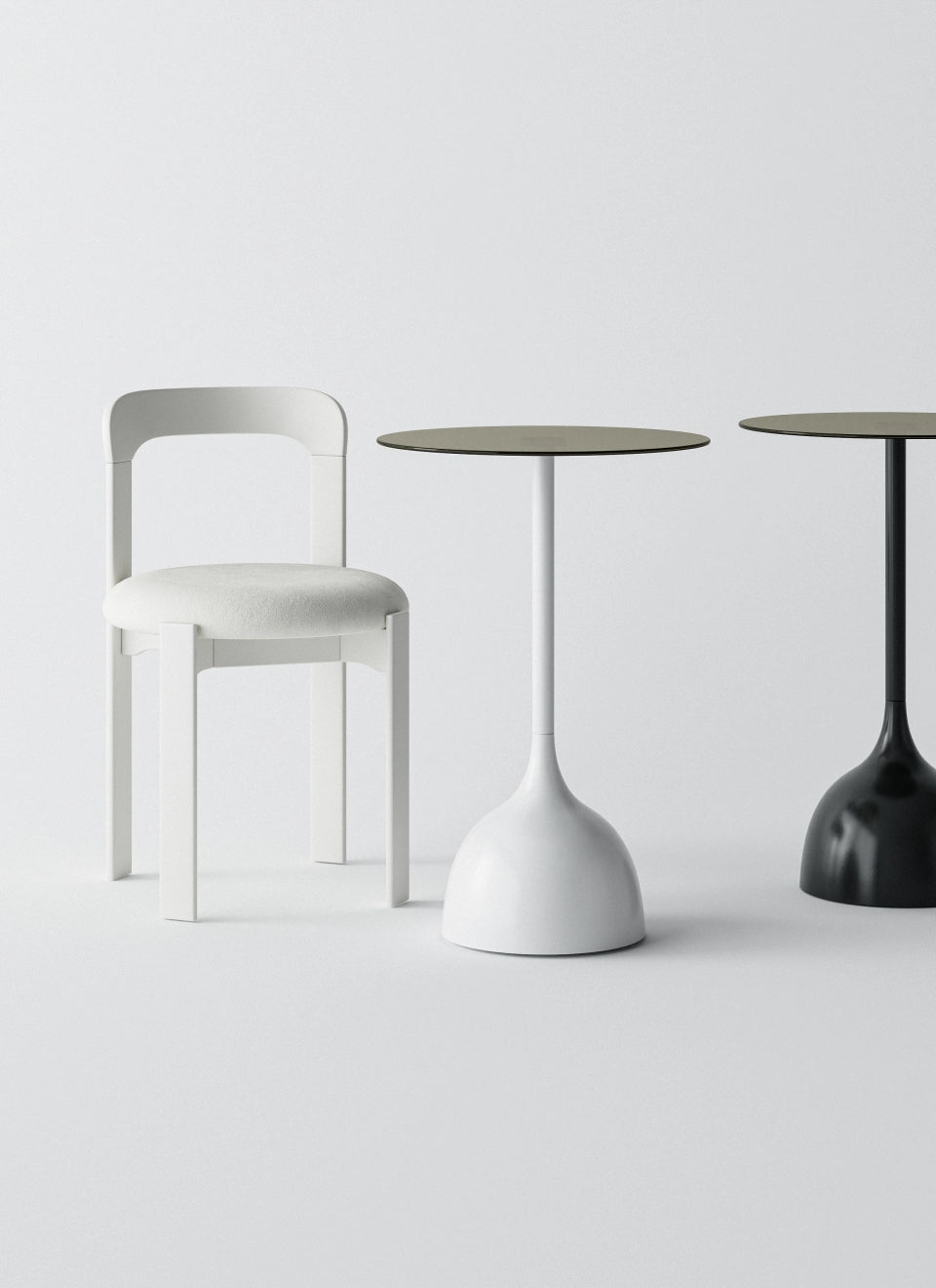 Pedestal Side Table Set