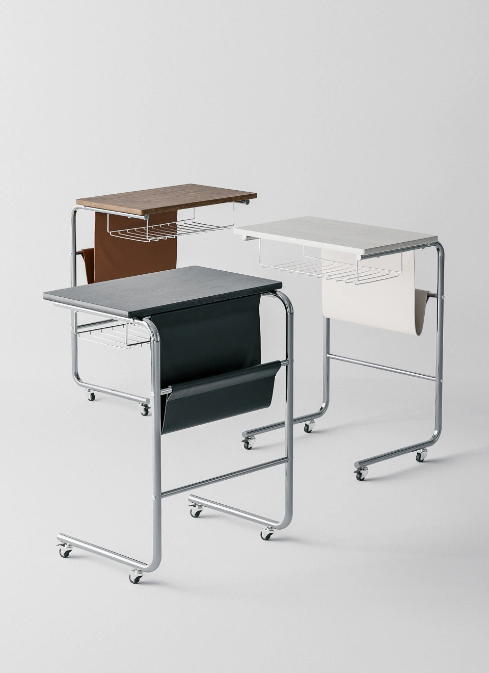 C-Shaped Rolling Side Table (3Color)