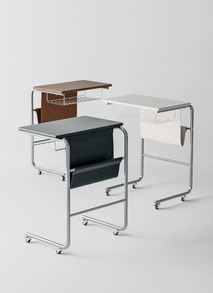 C-Shaped Rolling Side Table (3Color)